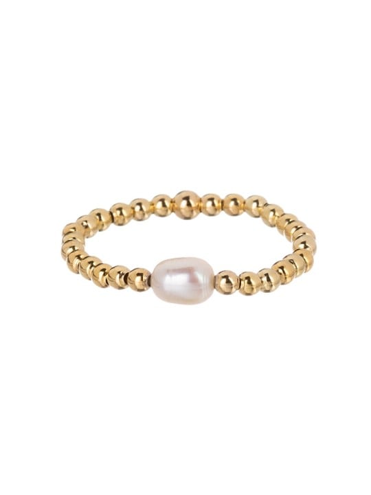 Alisia Anello a sfera placcato oro con perla d'acqua dolce AL4794.01.000.D - Circonferenza: 53 mm donna
