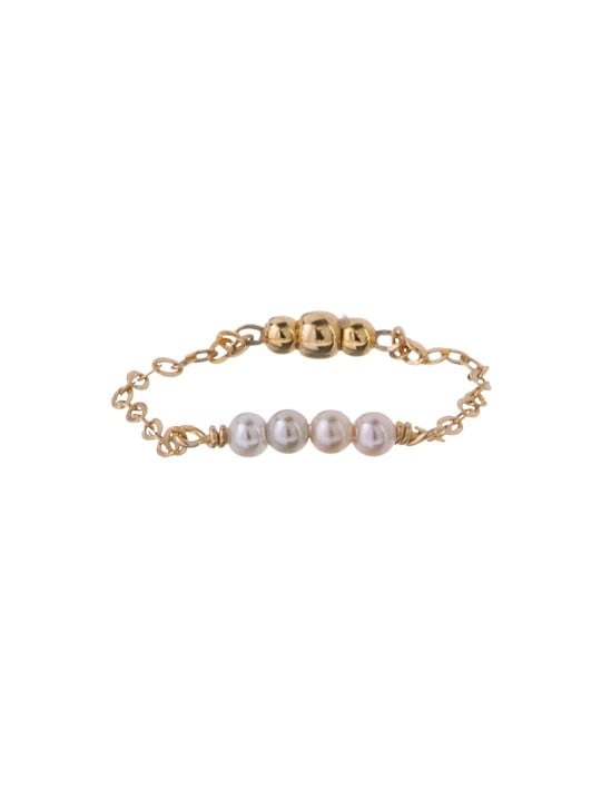 Alisia Anello a catena placcato oro con perle sintetiche AL5168.01.000.D - Circonferenza: 57 mm donna