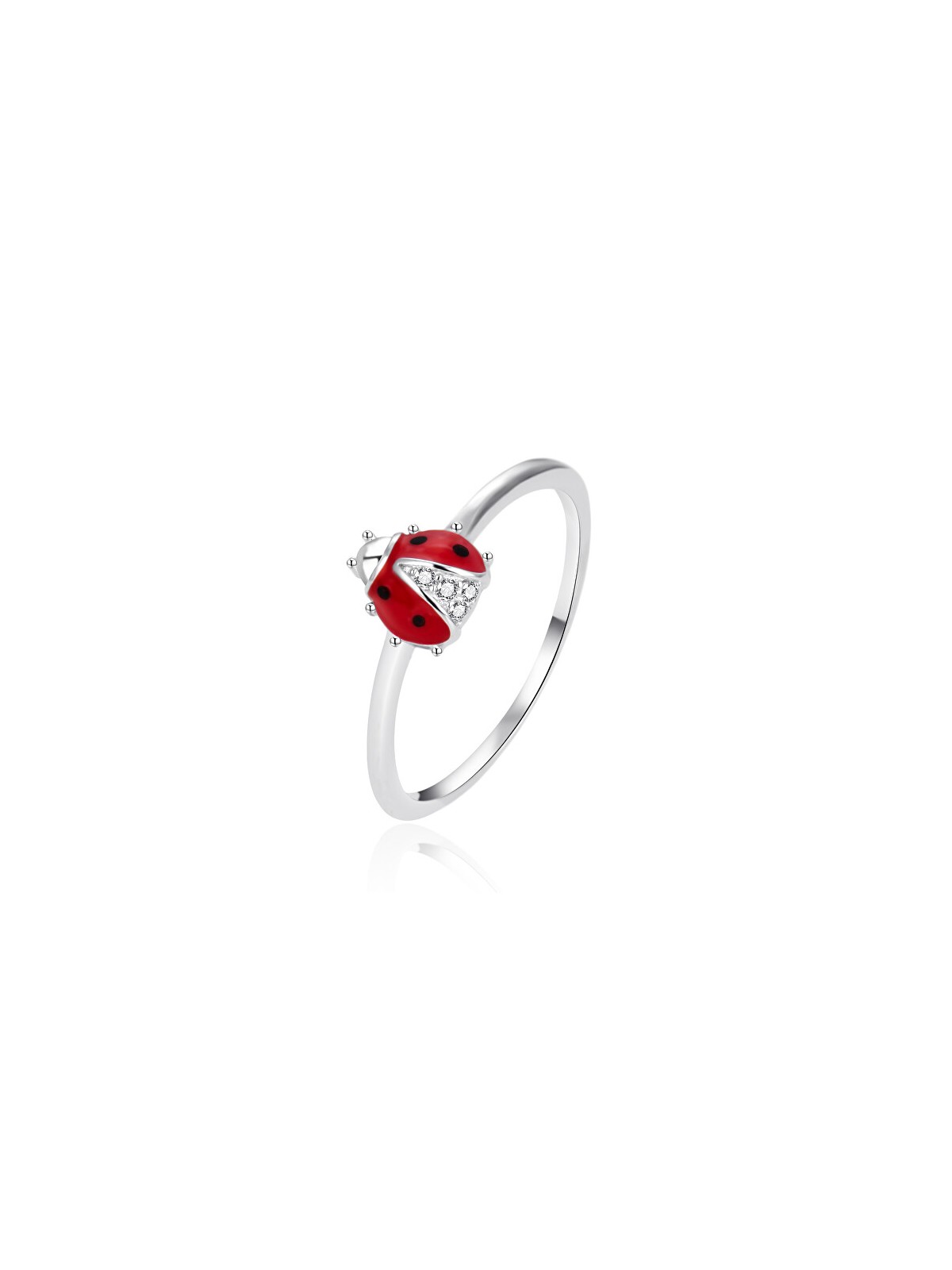 Agato Anello per bambini in argento Coccinella AGT-RD03 - Diametro: 50 mm donna