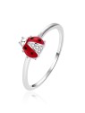 Agato Anello per bambini in argento Coccinella AGT-RD03 - Diametro: 50 mm donna