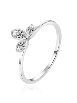 Agato Delicato anello in argento con zirconi AGT-R21W - Diametro: 56 mm donna