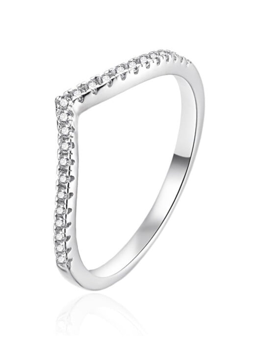 Agato Elegante anello in argento con zirconi AGT-R41W - Diametro: 52 mm donna