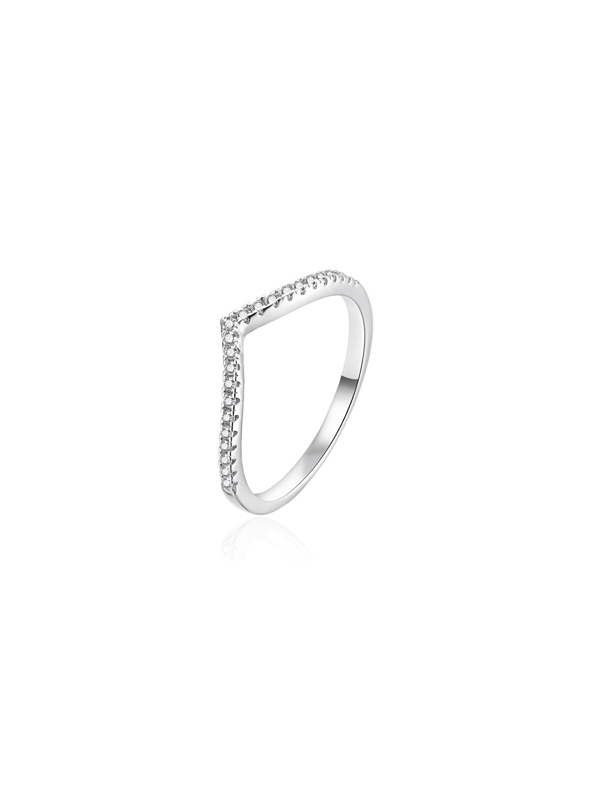 Agato Elegante anello in argento con zirconi AGT-R41W - Diametro: 52 mm donna