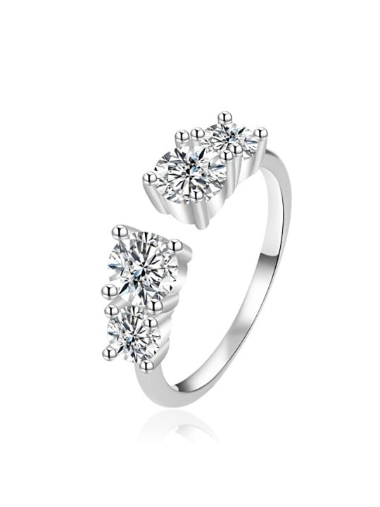 Agato Anello in argento scintillante con zirconi AGT-R06W42 - Diametro: 52 mm donna