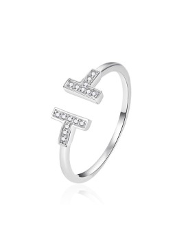 Agato Anello aperto alla moda in argento AGT-R13W42 - Diametro: 57 mm donna