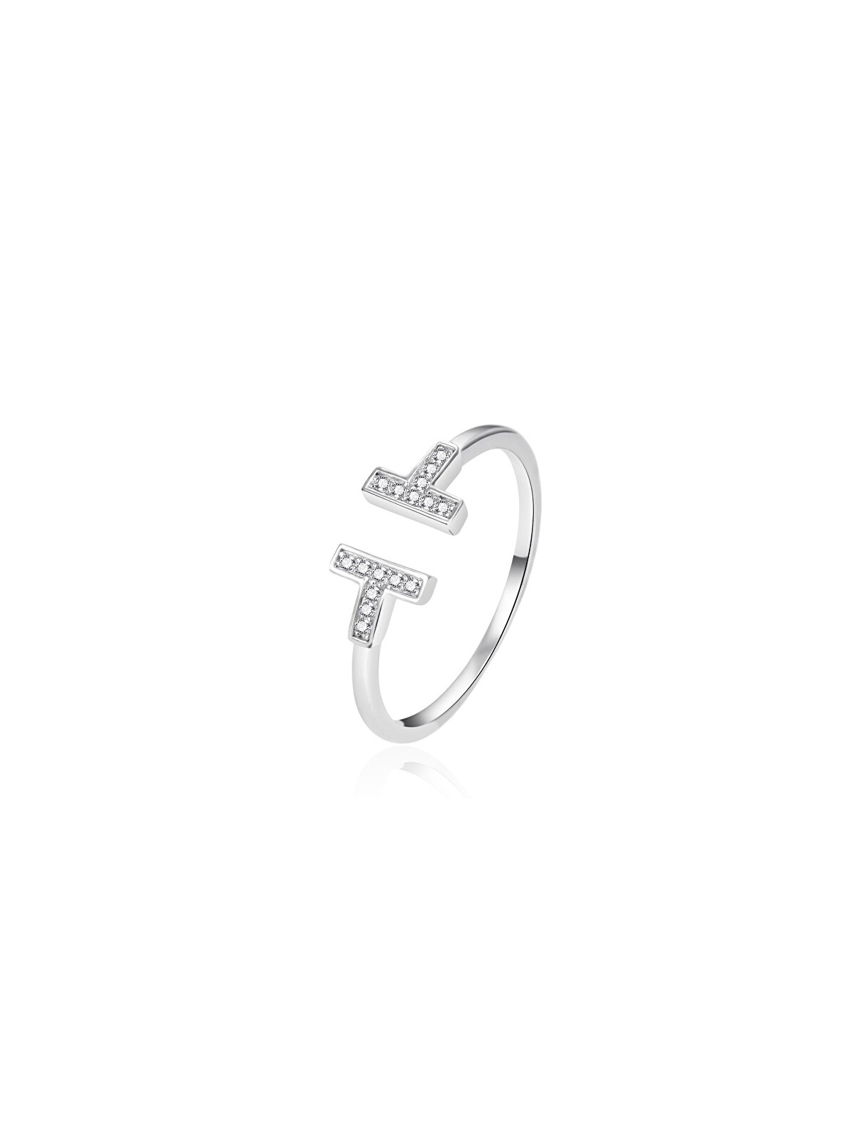 Agato Anello aperto alla moda in argento AGT-R13W42 - Diametro: 57 mm donna