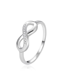 Agato Anello in argento con zirconi Infinity AGT-R43W - Diametro: 56 mm donna