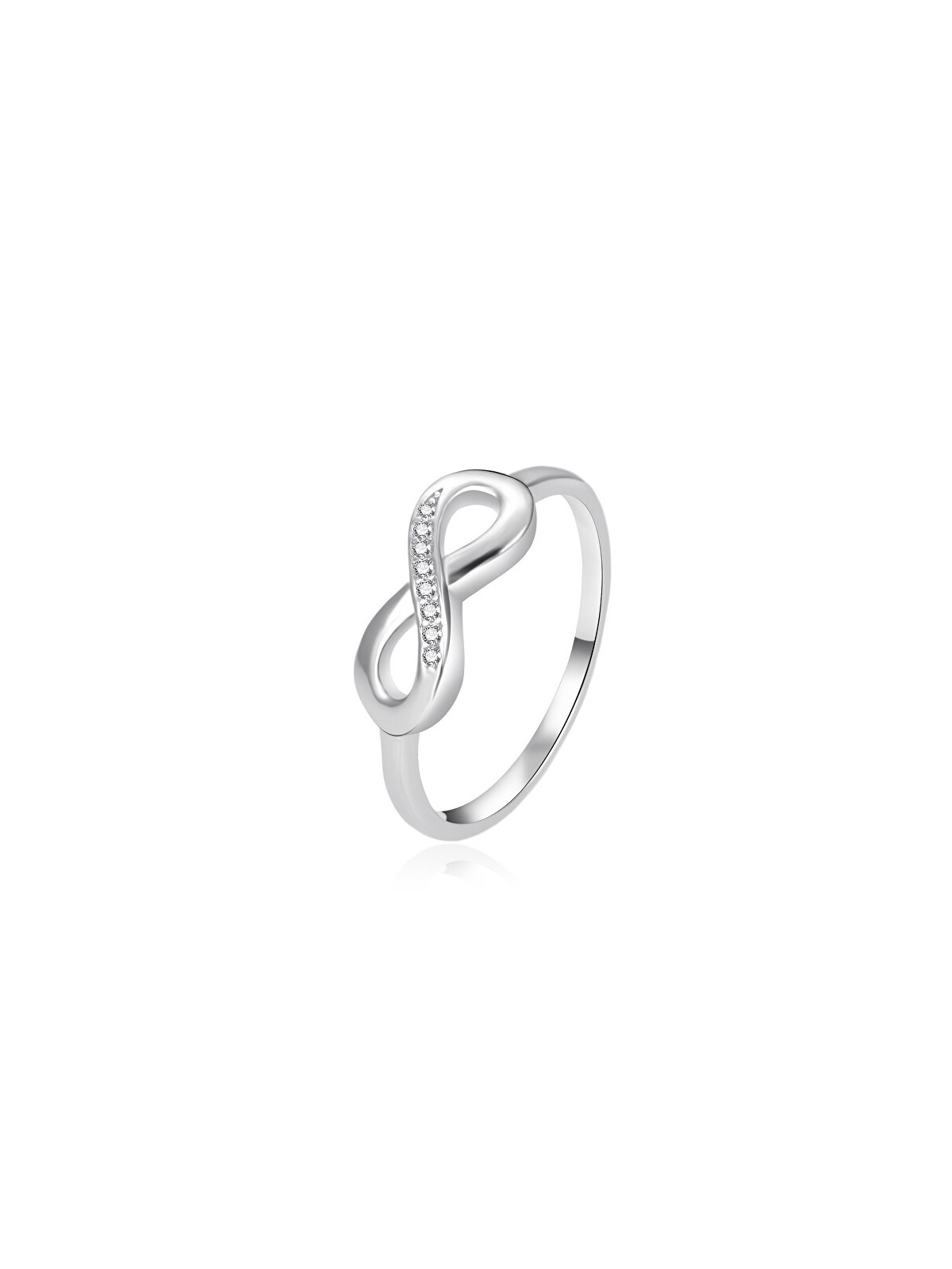 Agato Anello in argento con zirconi Infinity AGT-R43W - Diametro: 58 mm donna