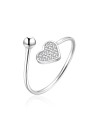 Agato Anello in argento a cuore aperto AGT-R36W - Diametro: 62 mm donna