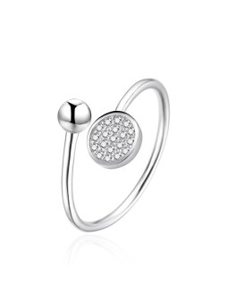 Agato Anello aperto in argento con zirconi AGT-R37W - Diametro: 52 mm donna