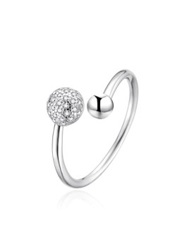 Agato Anello aperto scintillante in argento AGT-R31W - Diametro: 52 mm donna