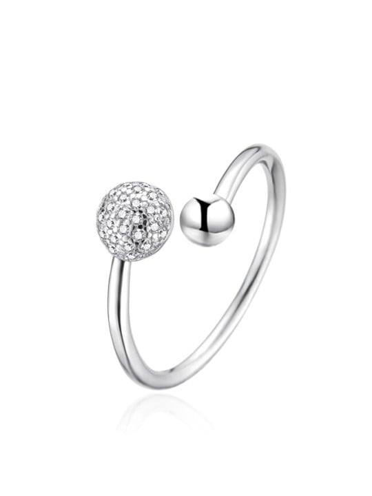 Agato Anello aperto scintillante in argento AGT-R31W - Diametro: 52 mm donna