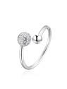 Agato Anello aperto scintillante in argento AGT-R31W - Diametro: 52 mm donna