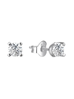 Agato Orecchini a bottone in argento senza tempo AGT-E056PW - Diametro: 0.5 cm donna