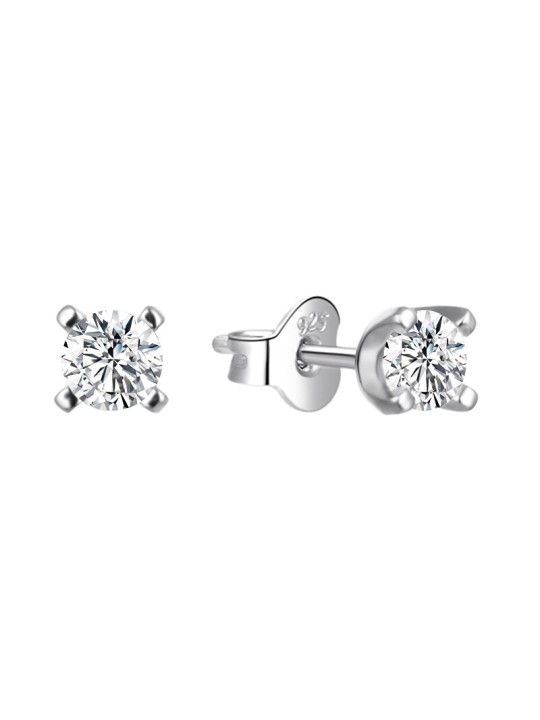 Agato Orecchini a bottone in argento senza tempo AGT-E056PW - Diametro: 0.5 cm donna
