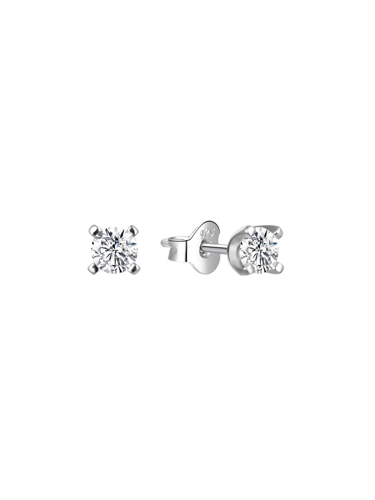 Agato Orecchini a bottone in argento senza tempo AGT-E056PW - Diametro: 0.5 cm donna