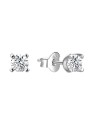 Agato Orecchini a bottone in argento senza tempo AGT-E056PW - Diametro: 0.5 cm donna