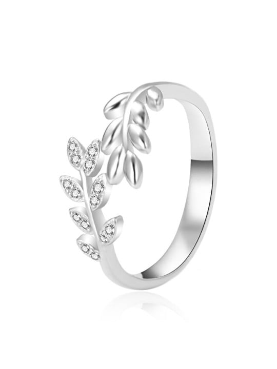 Agato Anello in argento con foglie AGT-R29W - Diametro: 54 mm donna