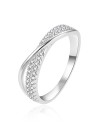 Agato Elegante anello in argento con zirconi AGT-R19W - Diametro: 56 mm donna