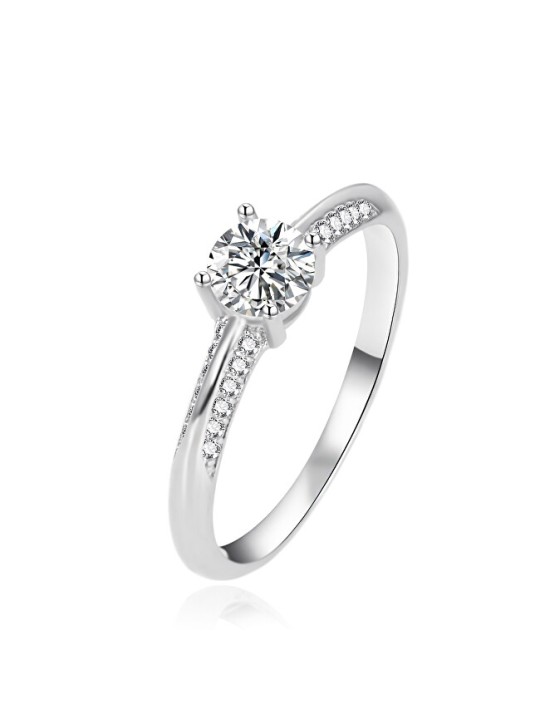 Agato Anello di fidanzamento in argento con zirconi AGT-R14W - Diametro: 58 mm donna