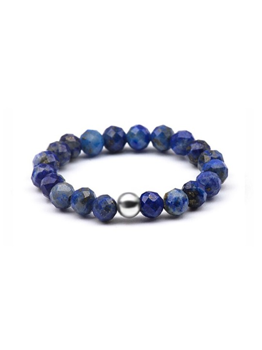 Agato Anello con perle di lapislazzuli POL-R02 - Diametro: 53 mm donna