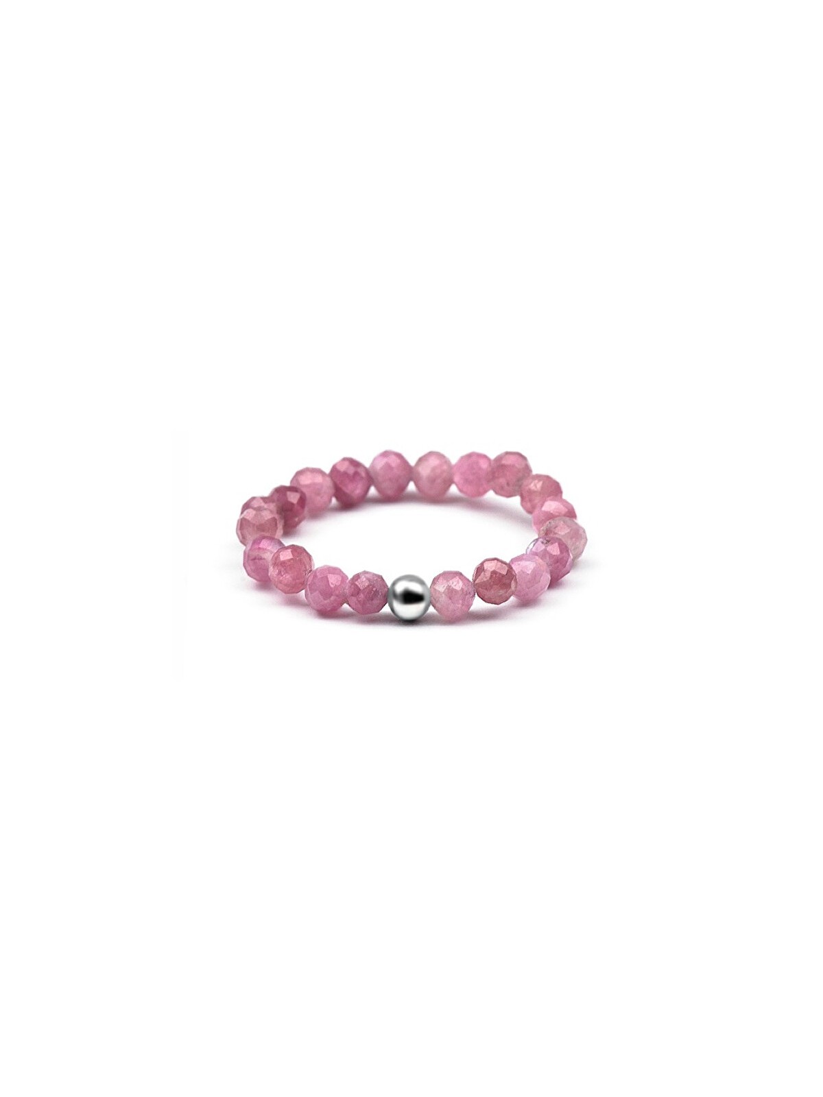 Agato Anello minerale con tormalina rosa POL-R19 - Diametro: 56 mm donna