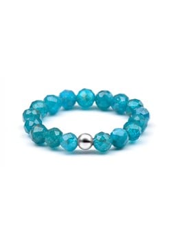 Agato Anello minerale da donna con apatite POL-R05 - Diametro: 57 mm donna