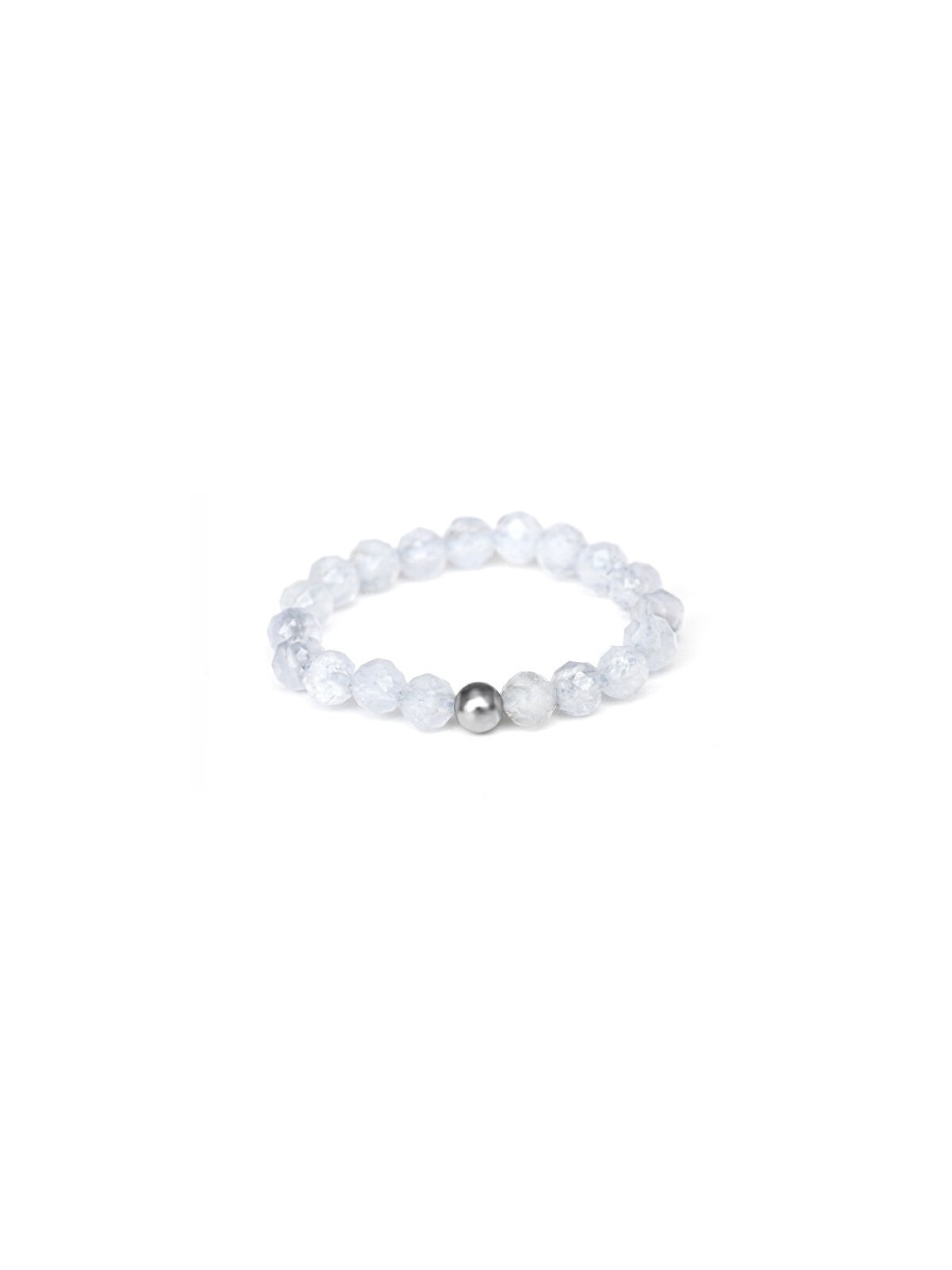 Agato Anello minerale con calcedonio POL-R17 - Diametro: 52 mm donna
