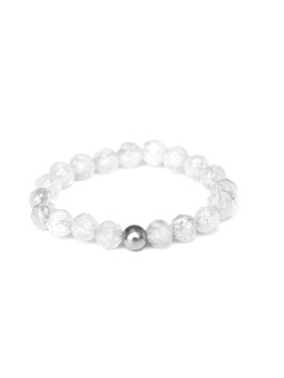 Agato Anello minerale con pietra di luna POL-R06 - Diametro: 49 mm donna