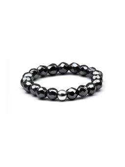 Agato Anello minerale con ematite POL-R13 - Diametro: 60 mm donna