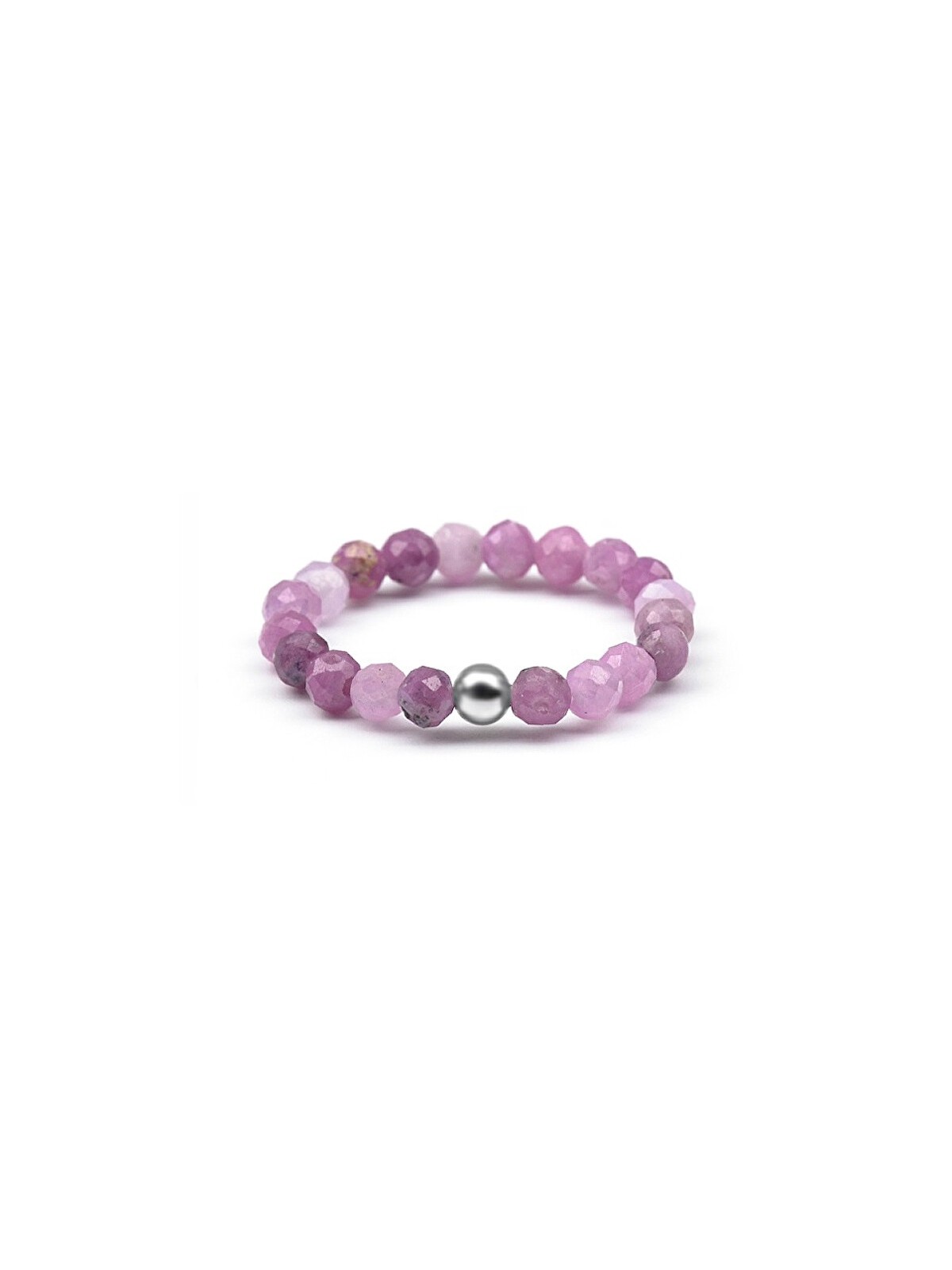 Agato Anello minerale con rubino POL-R12 - Diametro: 56 mm donna