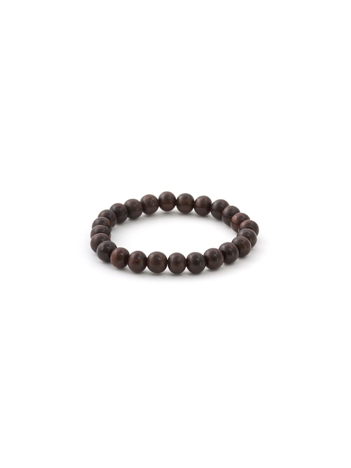 Agato Bracciale con perline in palissandro MINK02 - Lunghezza: 19 cm unisex