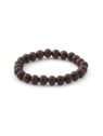 Agato Bracciale con perline in palissandro MINK02 - Lunghezza: 19 cm unisex