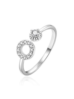 Agato Anello aperto abbagliante in argento AGT-R67W - Diametro: 52 mm donna