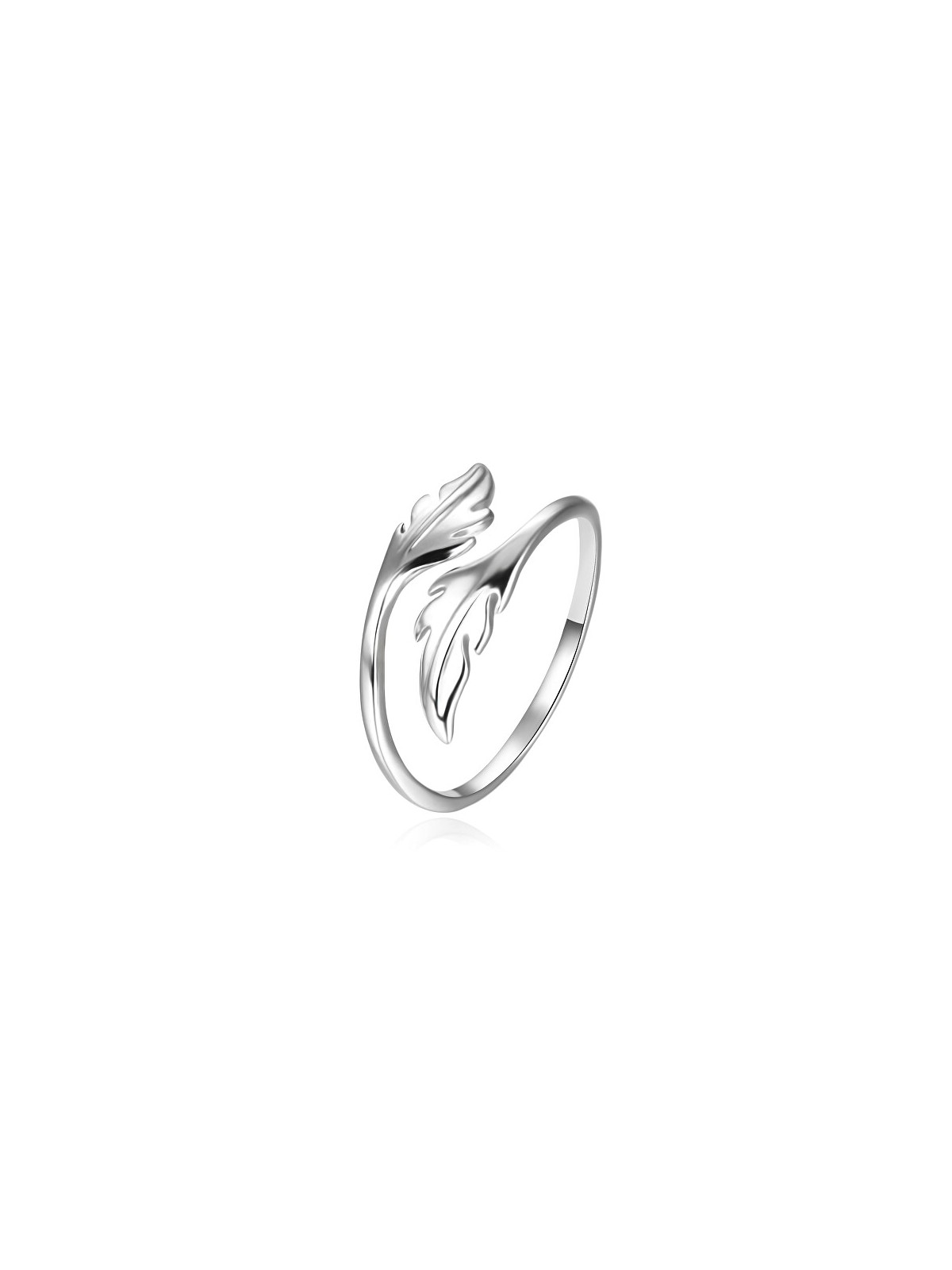 Agato Anello aperto in argento con foglie AGT-R49X - Diametro: 52 mm donna