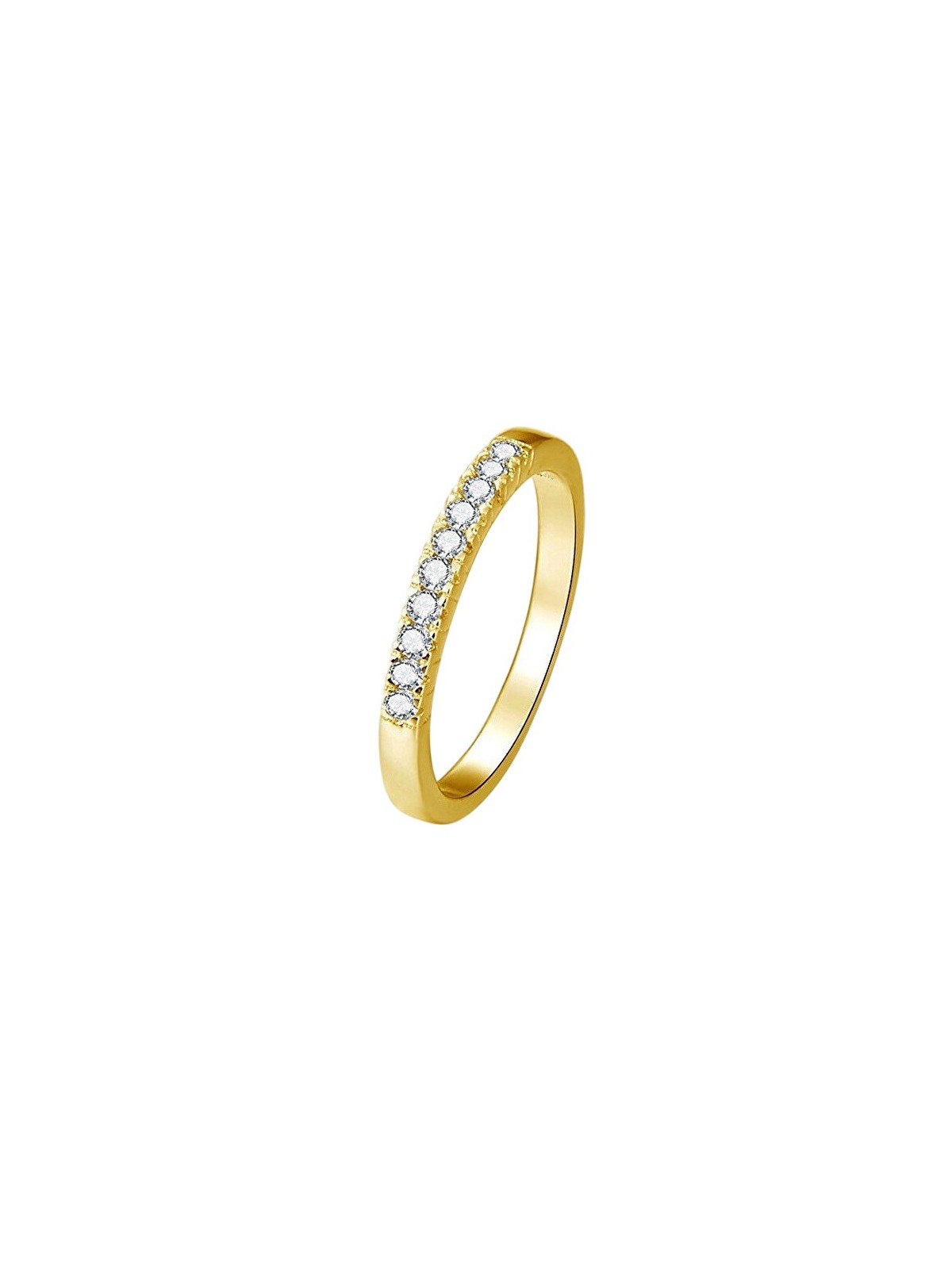 Benetto Anello in argento placcato oro con cristilla AGG189 - Diametro: 54 mm donna