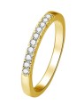 Beneto Anello in argento placcato oro con cristalli AGG189 - Circonferenza: 58 mm donna