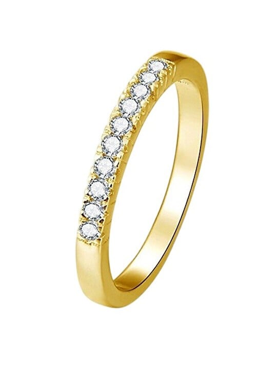 Benetto Anello in argento placcato oro con cristilla AGG189 - Diametro: 60 mm donna