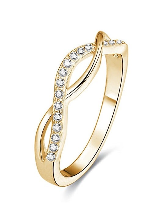 Benet Anello in argento placcato oro con cristilla AGG192 - Diametro: 50 mm donna