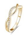 Benet Anello in argento placcato oro con cristilla AGG192 - Diametro: 50 mm donna