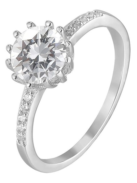 Benet Anello in argento con cristilla AGG206 - Diametro: 60 mm donna