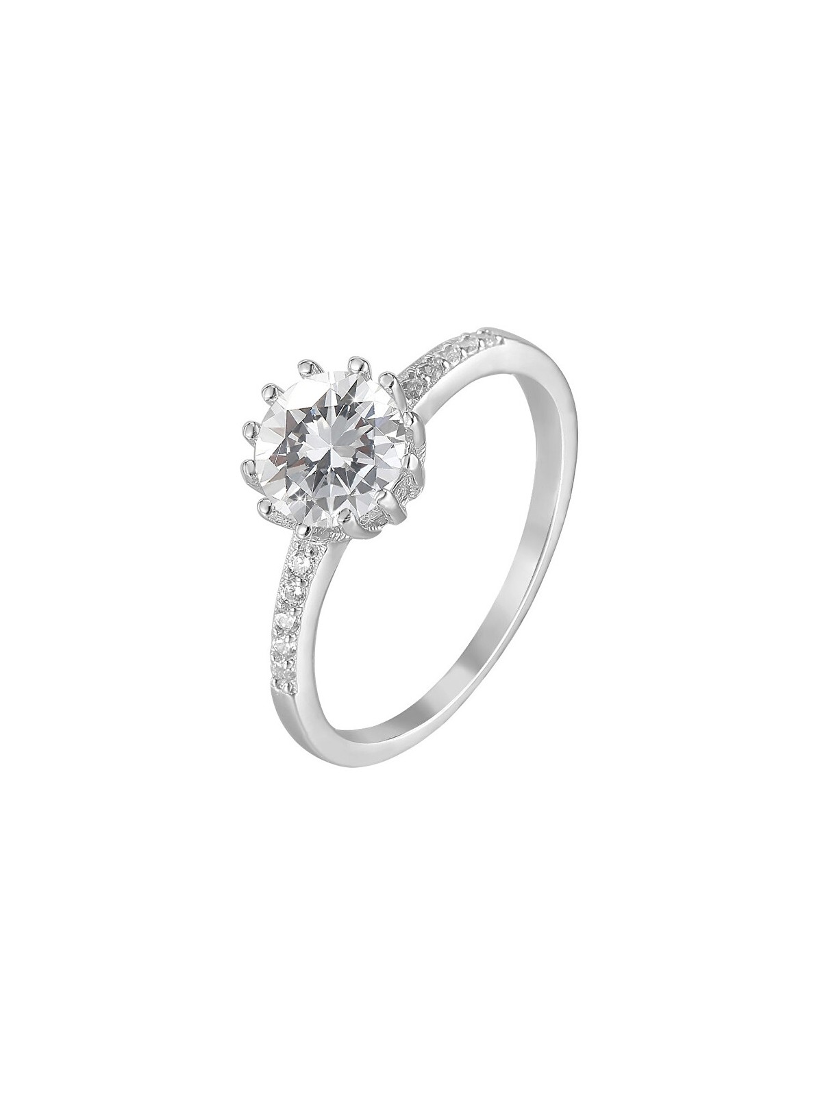 Benet Anello in argento con cristilla AGG206 - Diametro: 60 mm donna