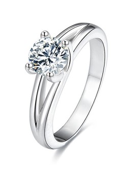 Benet Anello in argento con cristilla AGG198 - Diametro: 54 mm donna