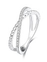 Beneto Doppio anello in argento AGG145 - Diametro: 54 mm donna