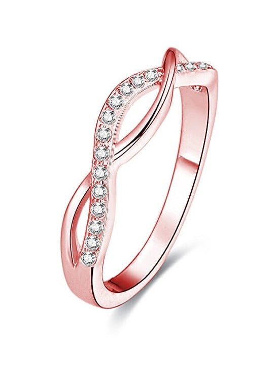 Benet Anello in argento placcato oro rosa con cristalli AGG191 - Diametro: 60 mm donna
