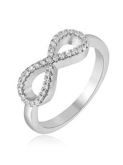 Beneto Anello argento Infinity AGG208 - Diametro: 50 mm donna