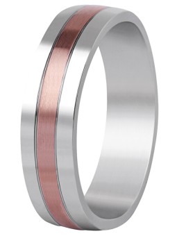 Beneto Exclusive Fede nuziale bicolore in acciaio SPP10 - Diametro: 70 mm unisex