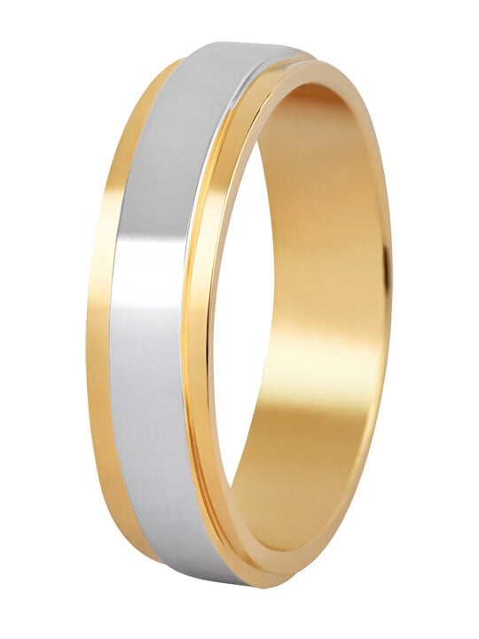Beneto Exclusive Fede nuziale bicolore da donna in acciaio SPD05 - Diametro: 59 mm donna