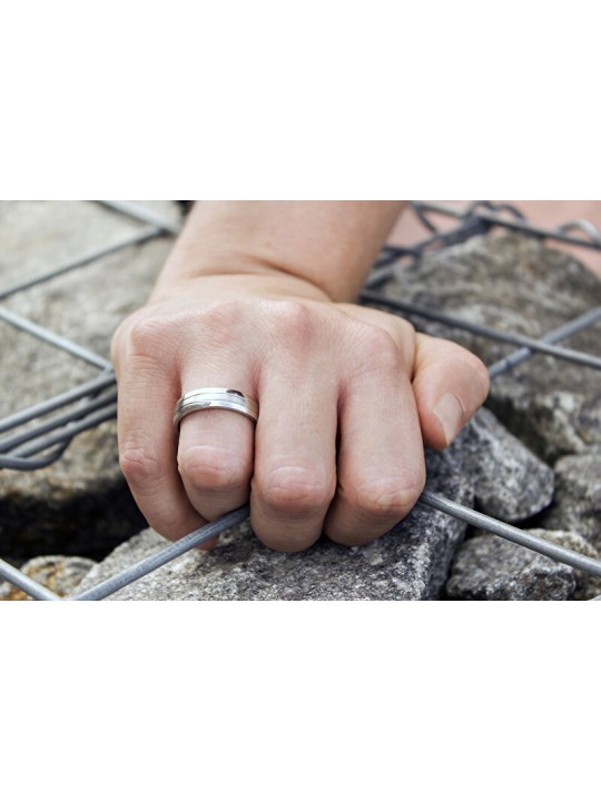 Beneto Exclusive Fede nuziale in acciaio SPP09 - Diametro: 57 mm unisex
