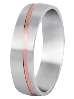 Beneto Exclusive Fede nuziale bicolore da uomo in acciaio SPP07 - Diametro: 62 mm uomo